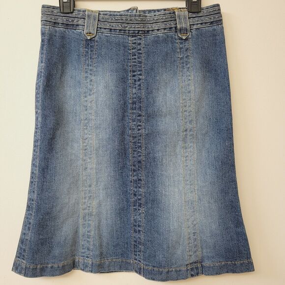 Danielle M & Trousers Denim Blue Jeans Made In USA Size 4 Skirt - Picture 3 of 7